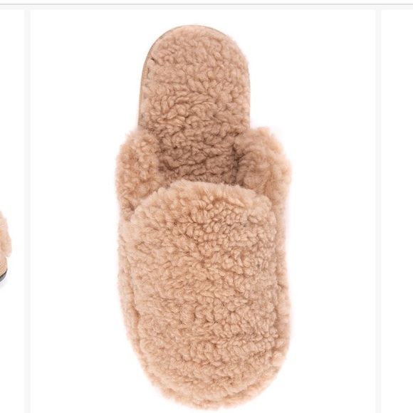 New Women's Muk Luks Tan Sherpa Scuff Slippers Size 6 - Picture 4 of 13